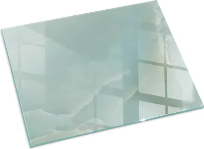 Produktbild von Zart marmoriertes Muster – Glasbodenplatte für – Kaminofen – Kaminplatte Glas – Schutzglas – Funkenschutzplatte –Glasbodenplatte Feuerfeste – Hitzeschutzplatte – Bodenschutz aus Glas – 80x60 cm
