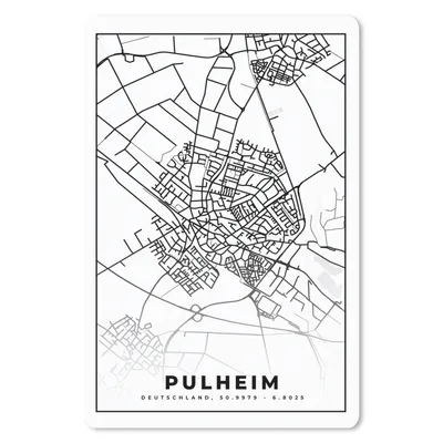 Produktbild von MuchoWow® Mauspad Mousepad Karte - Pulheim - Stadtplan - Karte 18x27 cm - Mousepads - Maus Mat - Pad - Mausunterlage