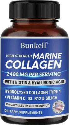 Image de Marine Collagen 2400mg (120 capsules) Complément alimentaire, peau, cheveux, ongles, anti-âge