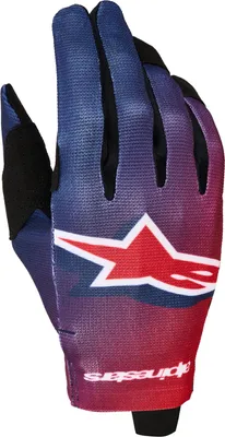 Produktbild von Alpinestars Radar Motocross Handschuhe, rot/dunkelblau, 2XL