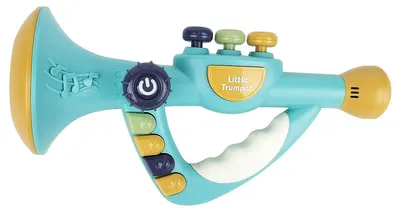 Produktbild von Musikspielzeug Baby Trompete, Lernspielzeug für 1-3 Jahre, Sensorik Spielzeug mit Licht & Musik, fördert Motorik & Kreativität für Jungen & Mädchen