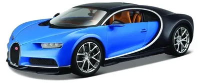 Obrázek produktu pro BBURAGO Bugatti Chiron, Model sportovního automobilu, Sestavený, 1:18, Bugatti Chiron, Muži, Černá, Modrá