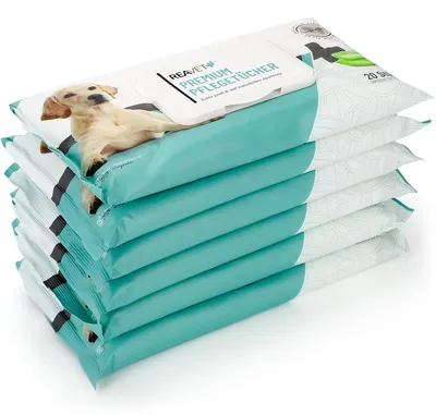 Pflegetücher Hund & Katze, 120 Stück, hypoallergen, extra groß