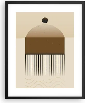 Produktbild von Gerahmtes Poster - Schwarzer Rahmen - Abstraktion Geometrisch Boho - 40x50 cm - Wand Bild - Wanddeko - Wandbilder - Kunstposter - Wandposter - Bilderrahmen - Bilder - Kunstdruck - P2BPA40x50-4826