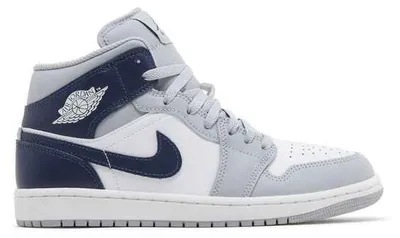 Obrázok produktu pre Air Jordan 1 Mid Wolf Grey Midnight Navy - EÚ: 45