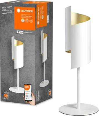 Productafbeelding van Ledvance Smart+ LED Tischlampe Decor Twist Weiß 12W 840lm CCT 3000K - 6500K Dimmbar App Google Alexa WiFi