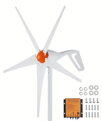 Immagine prodotto di Turbina eolica da 12V - Generatore eolico - Turbina eolica - Generatore di energia eolica - Generatore di potenza eolica - 5 pale