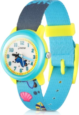 Produktbild von Armbanduhr für Kinder Jungen und Mädchen,Kinderuhr,30M wasserdichte Analog Quarzuhr, 3D Cute Cartoon Uhr, Digitale Kinderuhr, Teaching Handgelenk Uhren mit Silikon Armband(Blau Strand)
