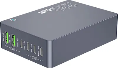 Obrázek produktu pro nabíjecí stanice 6-v-1 Rozbočovač 220W GaN Rychlonabíjecí blok s automatickou detekcí PD Type-C a USB-A Multifunkční stolní nabíječky pro mobilní zařízení