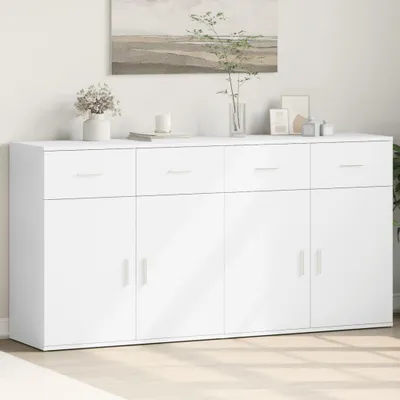 Zdjęcie produktu dla vidaXL Kredensy 2 szt. Biały 79x38x80 cm Materiał drewnopochodny
