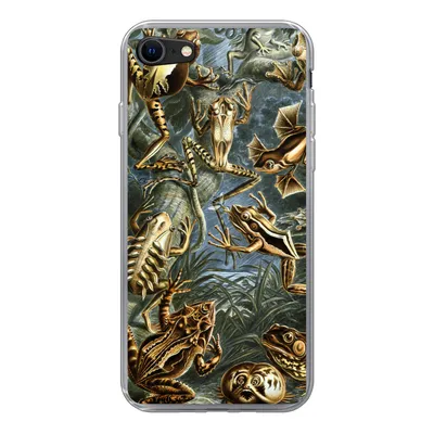 Produktbild von MuchoWow® Handyhülle Schutzhülle Hülle für iPhone 8 Batrachia - Haeckel - Alte Meister Silikon Softcase Handy Hülle - Schutzhaube