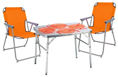 Produktbild von 3-teiliges praktisches Campingmöbel Set Alu L75xB55xH60cm