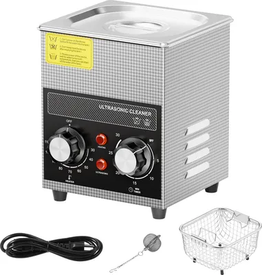 Zdjęcie produktu dla Myjka ultradźwiękowa SucceBuy 2L, cyfrowa kawitacja dźwiękowa 60 W z grzałką, timerem i koszem do zegarków, okularów, monet, części metalowych, narzędzi