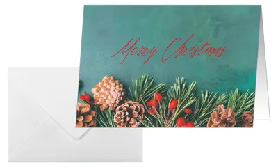 Produktbild von sigel Weihnachtskarte "Green Christmas" A6 quer (A5)