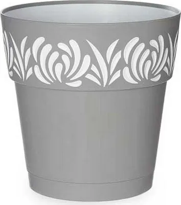Produktbild von Blumentopf GAIA GRAU/WEISS 25 cm