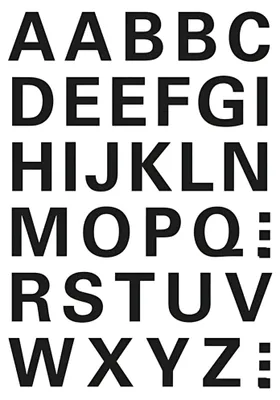 Image de HERMA Buchstaben 15 mm A-Z schwarz, wetterfeste Folie