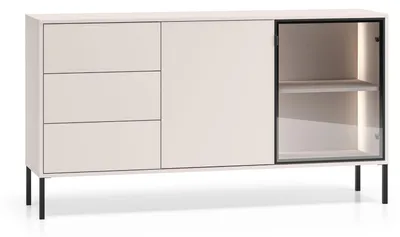 Produktbild von Sideboard Barnee Kommode 160x40x86cm 2-türig mit Beleuchtung Farbe wählbar,Kaschmir