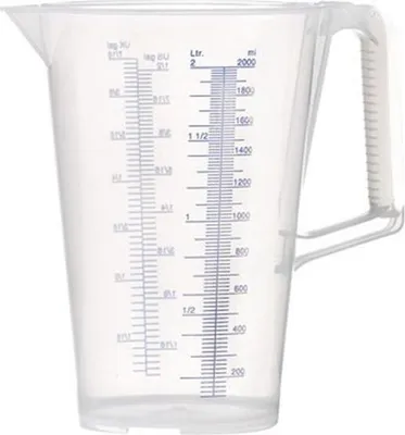 Produktbild von PRESSOL Messbecher 2l blau bedruckte Skala PP - 7083