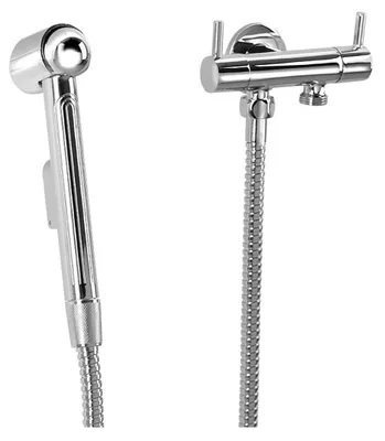 Produktbild von Sapho WC-Handbrause mit Doppelventil und Spülkasten-Wasseranschluss, Chrom