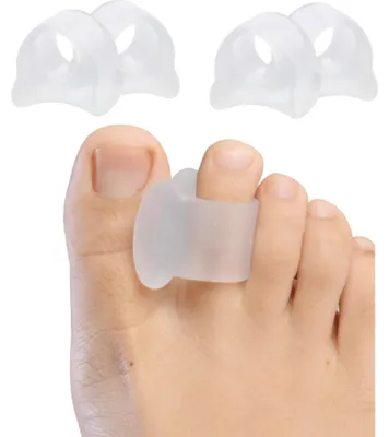 Immagine prodotto di Spaziatori in silicone per le dita dei piedi, correzione dell'alluce valgo, confezione da 4 pezzi, per la cura dei piedi