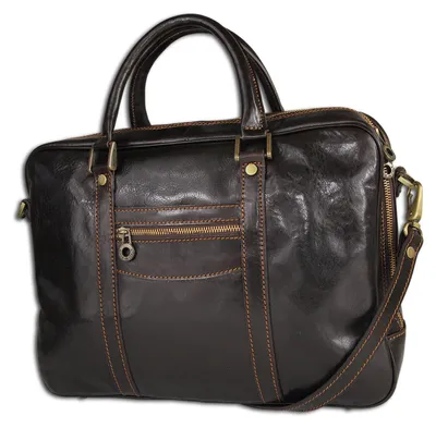 Produktbild von Toscanto braunfarbene Aktentasche, Businesstasche, groß 40x29x12cm OTT148SN