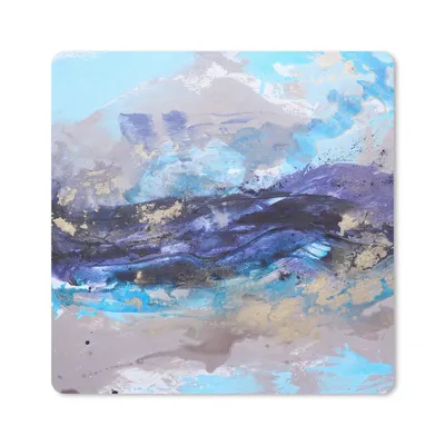 Produktbild von MuchoWow® Mauspad Mousepad Abstrakt - Grau - Blau - Farbe 30x30 cm - Mousepads - Maus Mat - Pad - Mausunterlage - Gaming