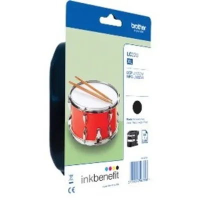 Produktbild von Brother LC22UBK - XL - Schwarz - original - Tintenpatrone - für Brother DCP-J785DW, DCP-J785DWXL, MFC-J985DW, INKvestment Work Smart MFC-J985DW