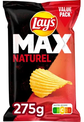 Produktbild von Lay's Superchips Naturel 275g – Knusprige, natürlich gewürzte Kartoffelchips