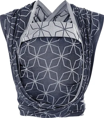 Produktbild von HOPPEDIZ Babytragetuch Gewebtes Tragetuch kbA ab Geburt bis ins Kleinkind-Alter, 100 % Baumwolle Malmö denim 4,60 m x 0,70 m