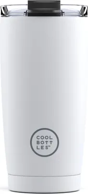 Produktbild von Cool Bottles Edelstahl-Thermobecher Mono Dreischicht 550 ml - weiß