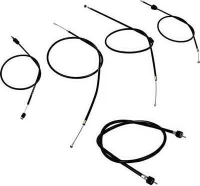 Produktbild von Bowdenzug Set m. Tachowelle Gaszug, Bremszug Kupplungszug Chokezug für Simson S50