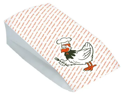 Produktbild von 100x Hähnchenbeutel Warmhaltebeutel MAXI 15+8x30 cm 2-lagig