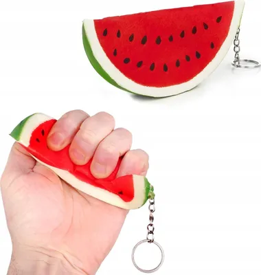 Produktbild von Wassermelone Squishy Anti-Stress Spielzeug - Schaumstoff Schlüsselanhänger Sensory Toy zum Kneten