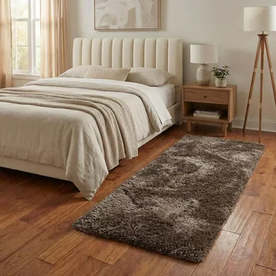 Image de Volero - Tapis en laine lavable - Blaze Taupe - 80x300 cm