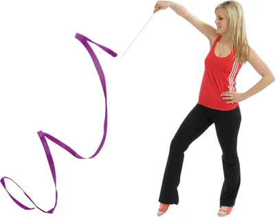 Produktbild von Gymnastikband Tanzband Turnband Rhythmikband Wirbelband Schwungband mit Stab 5 m