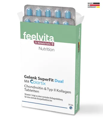 Produktbild von Feelvita Nutrition Gelenk SuperFit Dual Tabletten | 1-Monatsvorrat (30 Tabletten)