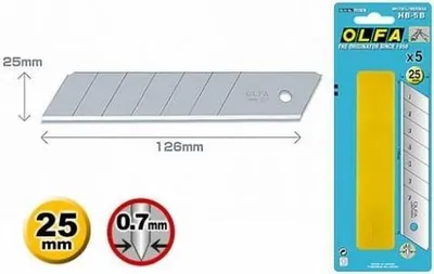 Obrázok produktu pre Náhradné čepele na modelovací nôž 5 ks 25 mm OLFA HB 5B