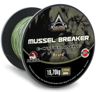 Image de Anaconda Tresse Carpe X-8 Carrier Mussel 0.32mm 600m Coulante