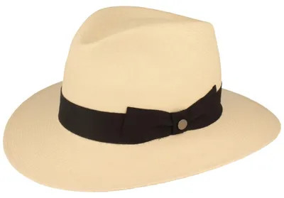 Ultrafeiner Montecristi Panamahut mit UV-Schutz 50 von Hut-Breiter in beige