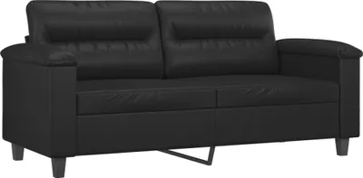 Zdjęcie produktu dla vidaXL 2-osobowa sofa czarna 140 cm imitacja skóry