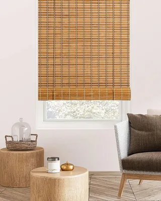 Bambus-Rollo 120x160 cm, Sicht- und Sonnenschutz, natürliches Bambus