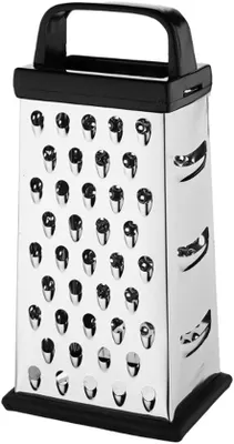 Produktbild von Rasp für Parmesan-Käse, Edelstahl, für die Küche, mit Aufnahmbehälter, Küchenhilfe, Küchenidee, sicher für Kochen, für den Geschirrspüler geeignet.