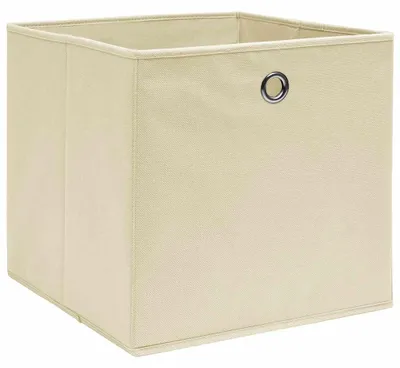 Produktbild von vidaXL Aufbewahrungsboxen 4 Stk. Vliesstoff 28x28x28 cm Creme