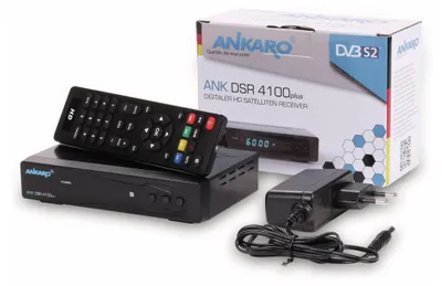 Image de OCCASIONNÉ : Ankaro DSR 4100 Plus HD HDTV récepteur satellite numérique (HDTV, DVB-S/S2, SAT, HDMI, SCART, 1x USB 2.0, Easyfind, Full HD 1080p) avec fonction enregistrement/PVR - noir
