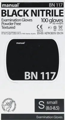 Produktbild von Heliomed Black Nitrilhandschuh Gr. S Handschuhe Einweghandschuhe