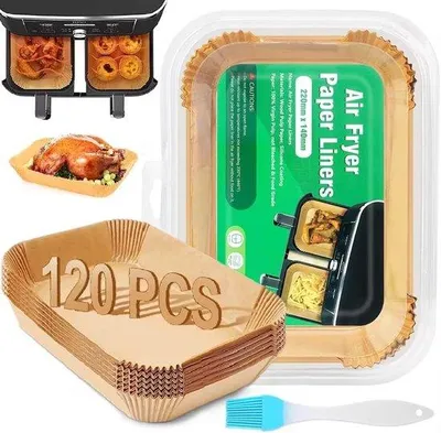 Obrázek produktu pro Obdélníkový papír do horkovzdušné fritézy, 120 kusů, pečicí papír