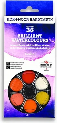 Immagine prodotto di Colori ad acqua Koh-i-noor/acquerelli BRILLIANT round 36 colori