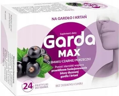 Produktbild von Garda Max Schwarze Johannisbeere Geschmack, 60 Lutschtabletten