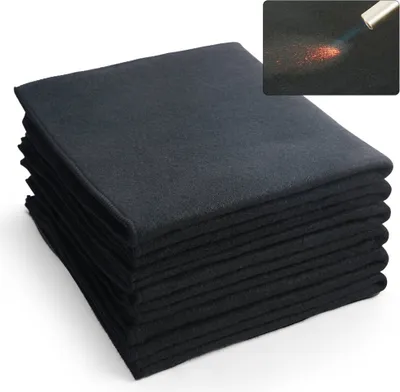 Produktbild von Svařovací deky z uhlíkové plsti - balení 6 kusů, 540 x 510 mm | Žáruvzdorné deky odolné proti plameni do 1800 °F | Podložka pod svařovací rohož z uhlíkových vláken, která se dá řezat a je nehořlavá