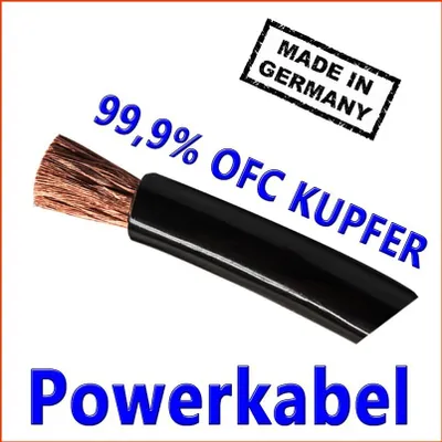 Produktbild von 50mm² schwarz Stromkabel - Powerkabel  Germany - CarHifi OFC Kupfer